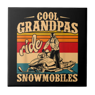 Cool Grandpas rides Snowmobiles Snowmobile Snowmob Tile