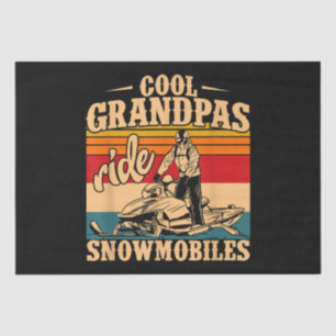 Cool Grandpas rides Snowmobiles Snowmobile Snowmob Tissue Paper
