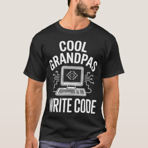 Cool Grandpas Write Code Funny Programmer Coder T-Shirt