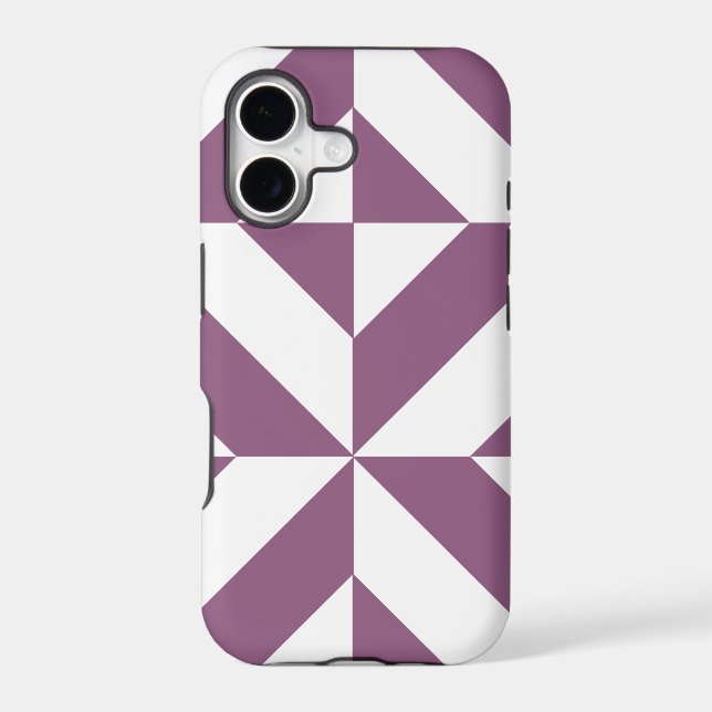 Cool Grape Geometric Deco Cube Pattern (Back)