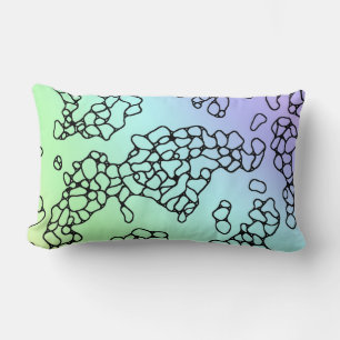 COOL Graphic over Purple Blue Green Yellow Lumbar Cushion