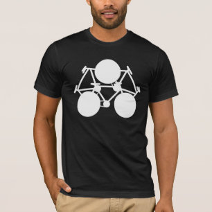 cool graphic stamp of bicycles T-Shirt