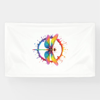 Cool Graphic Tie Dye Sunglasses Dragonfly Illustra Banner