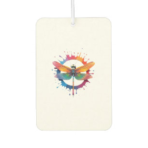 Cool Graphic Tie Dye Sunglasses Dragonfly Illustra Car Air Freshener