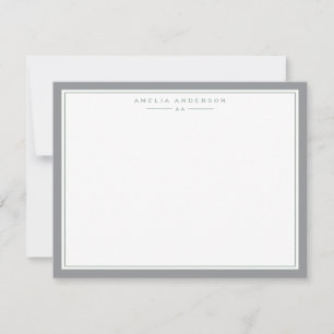 Cool Gray Frame Note Card