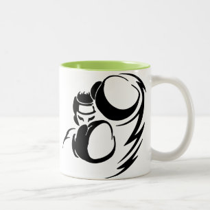 Cool Green Boxer Two-Tone Coffee Mug
