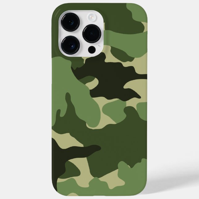 Cool Green Camouflage Military Pattern Slim Case-Mate iPhone Case (Back)