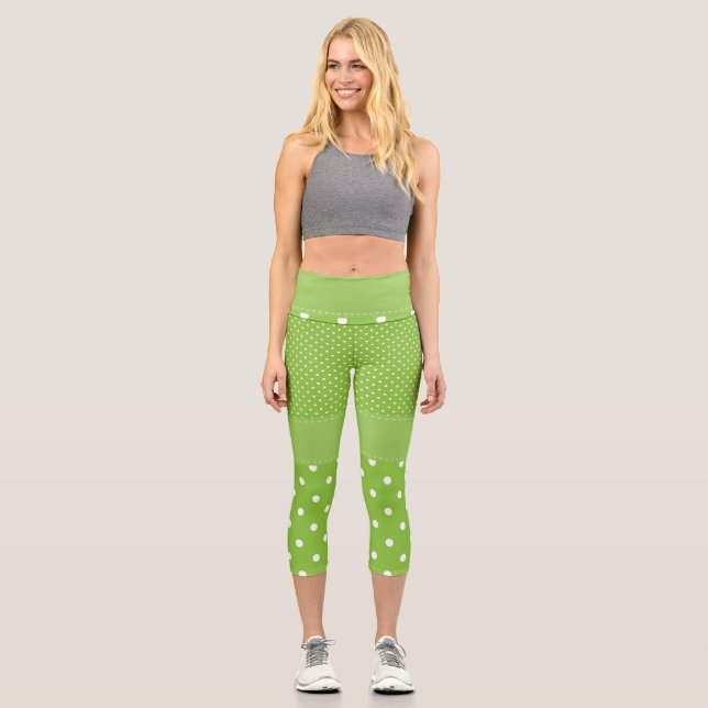 Cool Green Capri Leggings (Front)