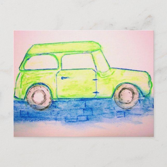 Cool Green Car Postcard (Front)