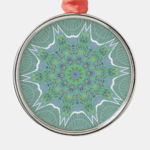 Cool Green Floral pattern Metal Tree Decoration