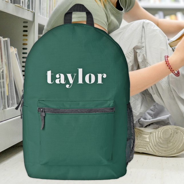 Cool Green Modern Minimalist Simple Stylish Trendy Printed Backpack (Creator Uploaded)