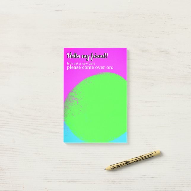 cool green purple adhesive label reminder post-it notes (On Desk)