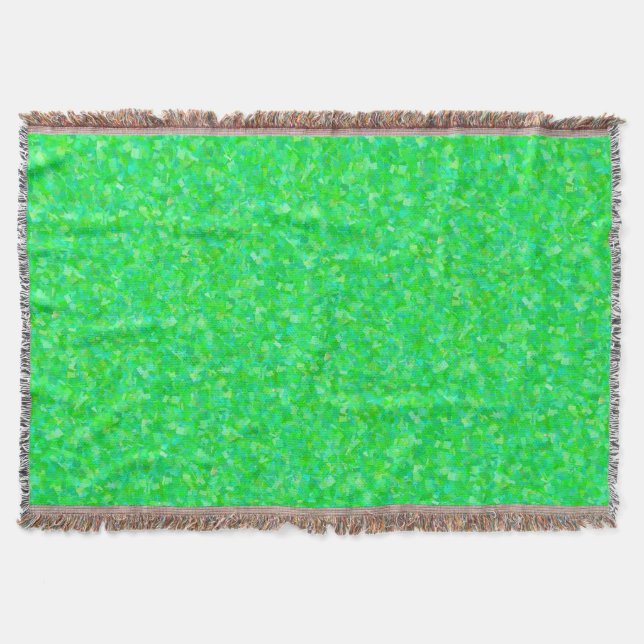 Cool Green Throw Blanket (Front)