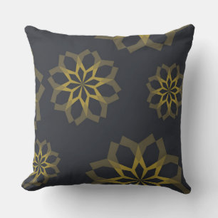 Cool, green, unique, modern trendy flower abstract cushion
