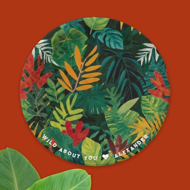 Cool Greenery Tropical Green Leaves Jungle Paint Paper Plate (Creator Uploaded)