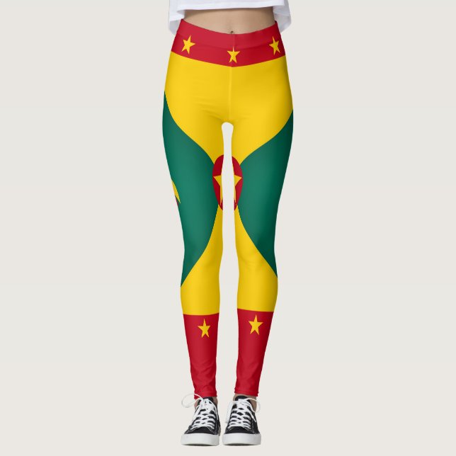 Cool Grenada Flag Fashion Leggings (Front)