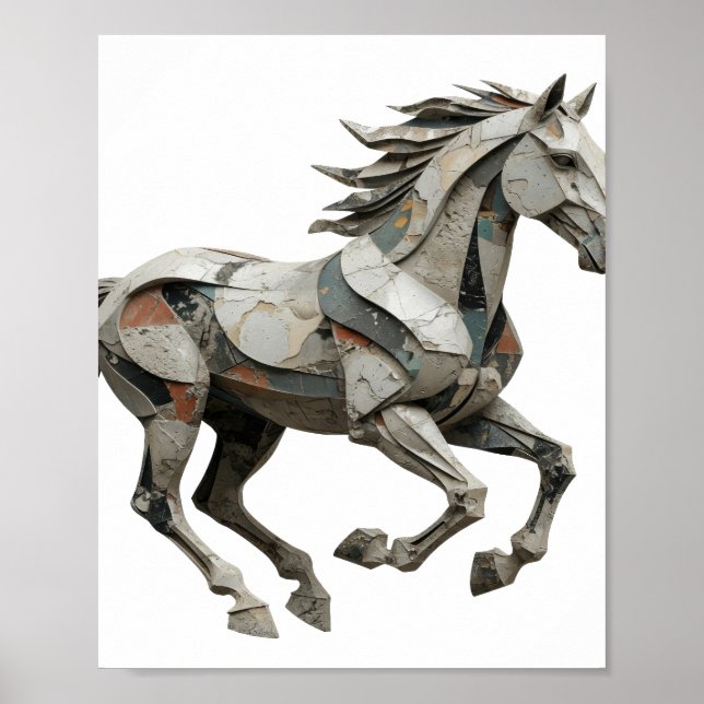 Cool Grey ABSTRACT ART Graphic Design Poster (Front)