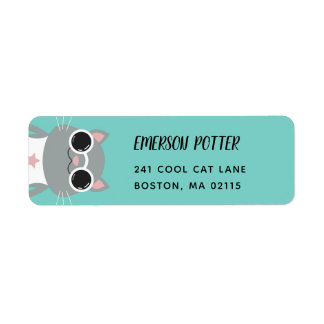 Cool Grey Cat | Turquoise