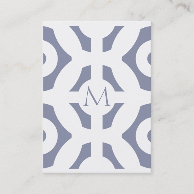 Cool Grey Geometric Pattern Business Card (Front)