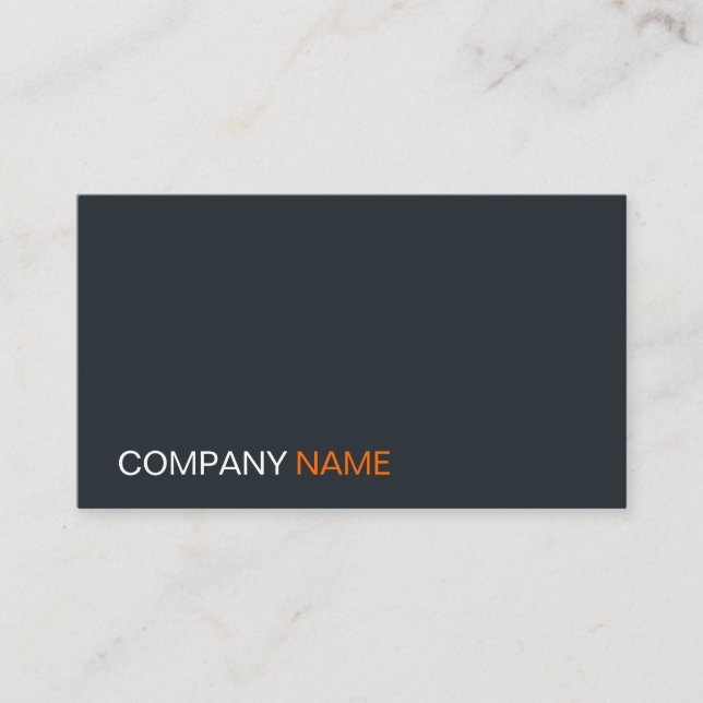 Cool Grey, Orange and White Modern - Business Card (Front)