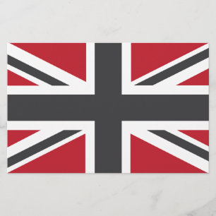 Cool Grey Red Union Jack British(UK) Flag