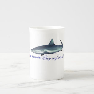 Cool Grey reef shark Bone China Mug