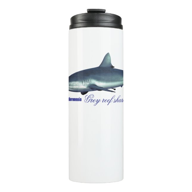 Cool Grey reef shark Thermal Tumbler (Front)