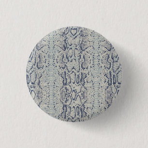 Cool Grey Snake Skin Animal Print 3 Cm Round Badge