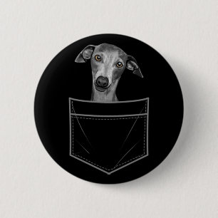 Cool greyhound for men women pocket italian dog 6 cm round badge