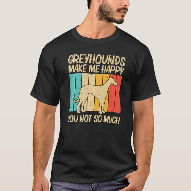 Cool Greyhound For Men Women Sighthound Pet Dog Br T-Shirt (Front)