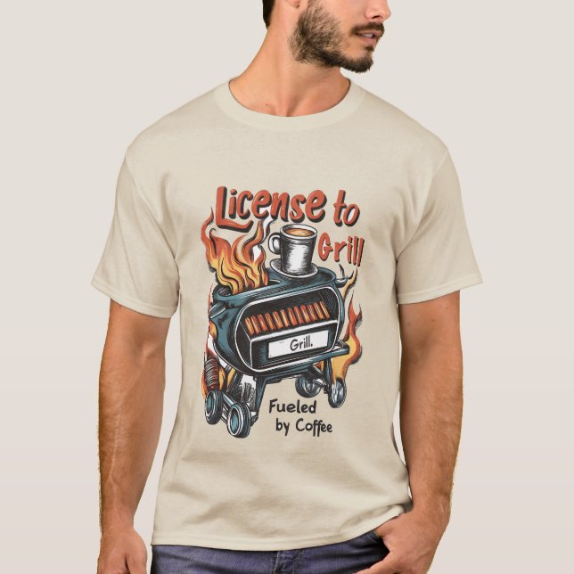 Cool grill license Dad T-Shirt (Front)