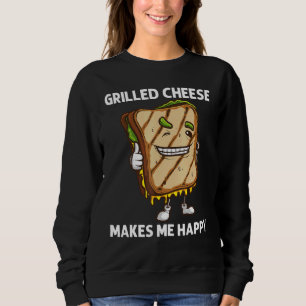 Cool Grilled Cheese Art For Men Women Sandwich Bre Sweatshirt