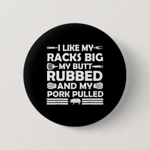 Cool Grilling For Men Women Pork Rub Smoking Bbq M 6 Cm Round Badge