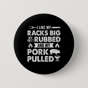 Cool Grilling For Men Women Pork Rub Smoking Bbq M 6 Cm Round Badge