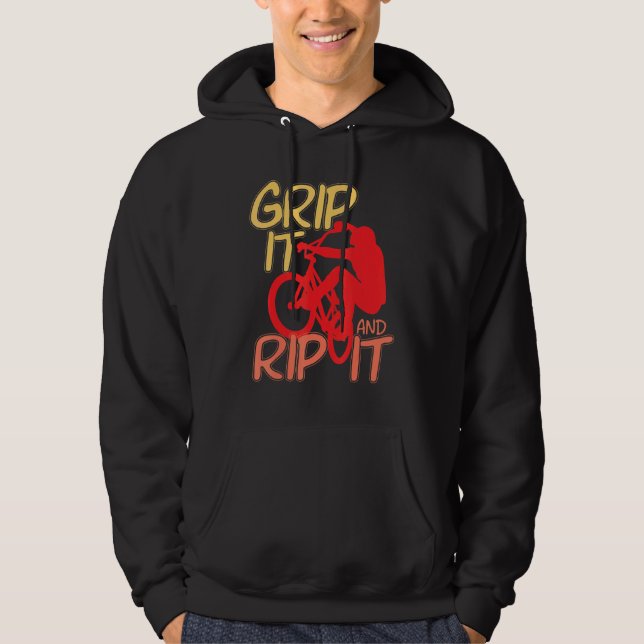 Cool Grip It Bmx And Rip It Bmx Riding Bmx Bike Bm Hoodie (Front)