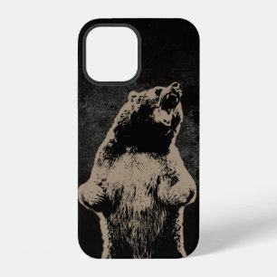 Cool Grizzly Bear Dark iPhone 12 Case