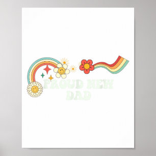 Cool Groovy Quote Proud New Dad Saying Art  Poster