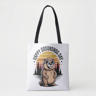 Cool Groundhog Day Groundhog | Funny February Tote Bag
