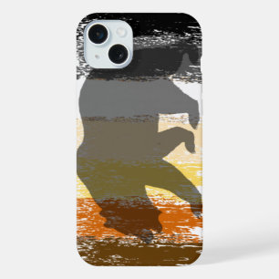 Cool Grunge Bear Shadow Gay Bear Pride iPhone 15 Plus Case