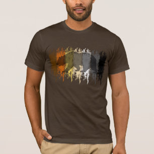 Cool Grunge Bear Shadow Gay Bear Pride T-Shirt