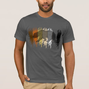 Cool Grunge Bear Shadow Gay Bear Pride T-Shirt