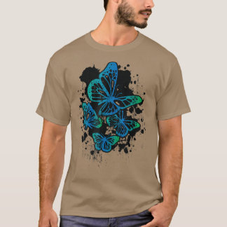 Cool Grunge Fairycore Gothic Butterflies graphic  T-Shirt