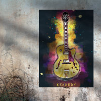 Cool Grunge Guitar Art Personalised