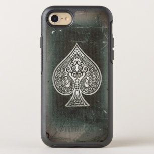 Cool Grunge Hip Retro Artistic Poker Ace Of Spades OtterBox Symmetry iPhone 8/7 Case
