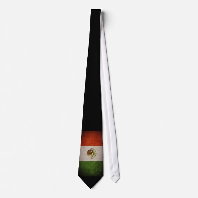 Cool Grunge Mexico Mexican Flag Tie (Front)