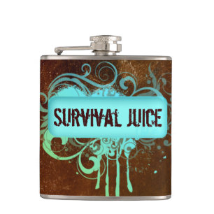 Cool Grunge Paint Drip Copper Flask