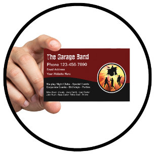 Cool Grunge Rock And Roll Garage Band Business Card