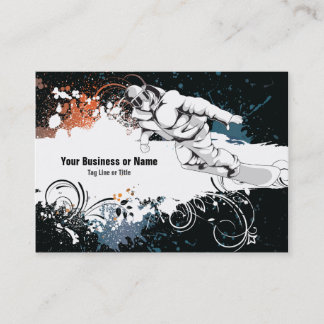 Cool Grunge Snowboard Business Card