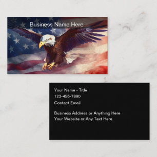 Cool Grunge Style Eagle Patriotic Business Cards