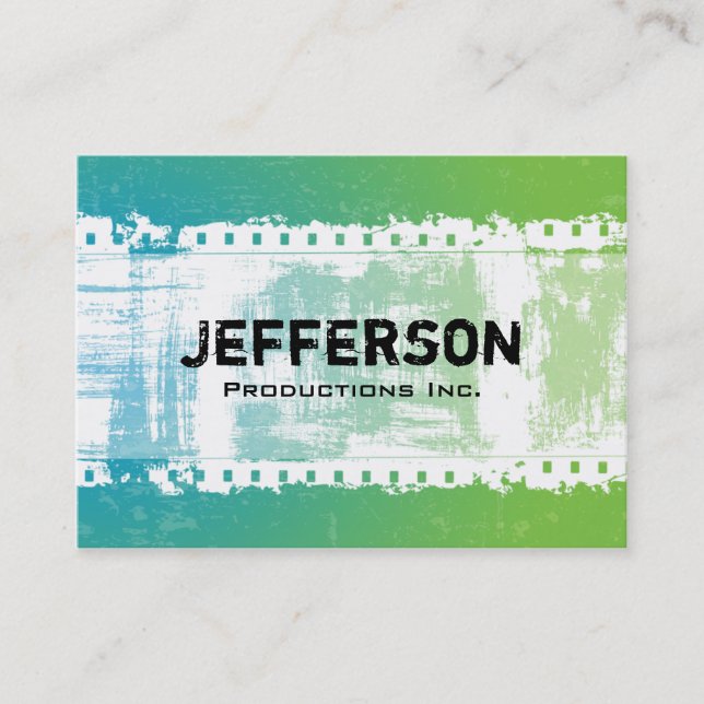 Cool Grunge Style Large Company Business Card (Front)